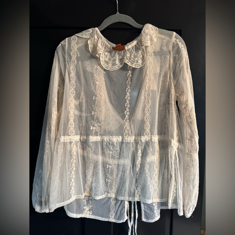 Scully Cream Lace Women's Top - Picture 4 of 4